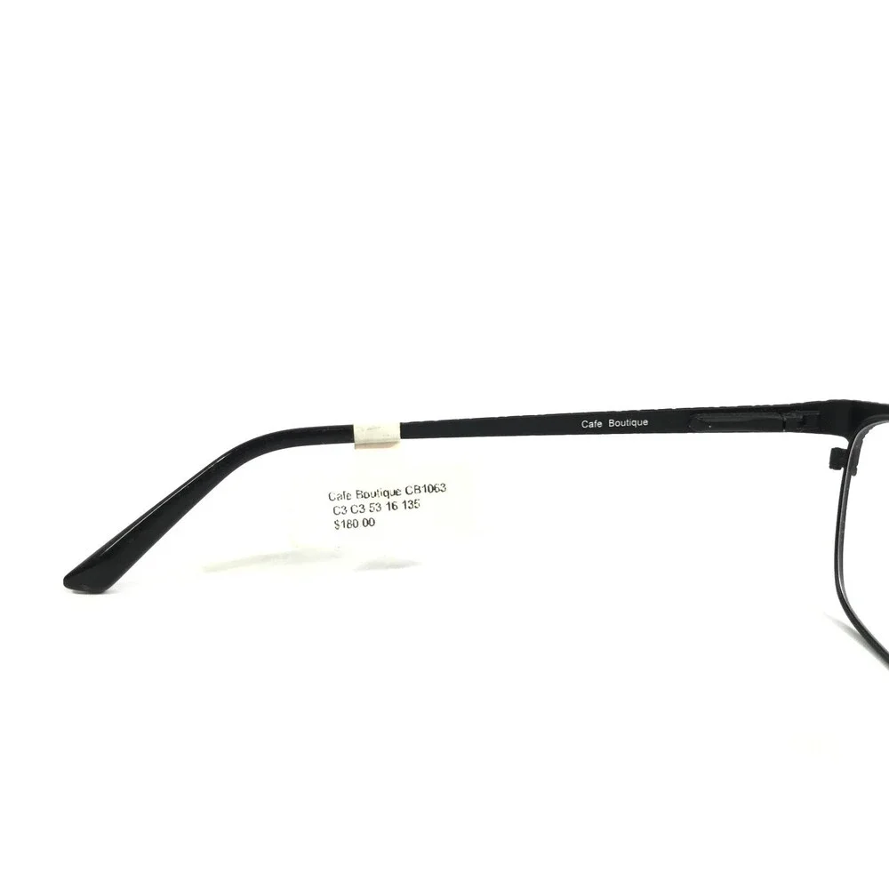 Cafe Boutique Eyeglasses Frames CB1063 C3 Black Gray Checkered Cat Eye 53-16-135